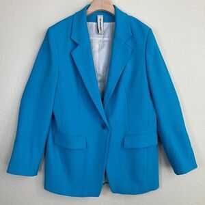 Drykorn For Beautiful People Women's Size 8 Blue Glendale Oversize Blazer Jacket